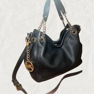 Michael Kors Black Leather Shoulder Bag